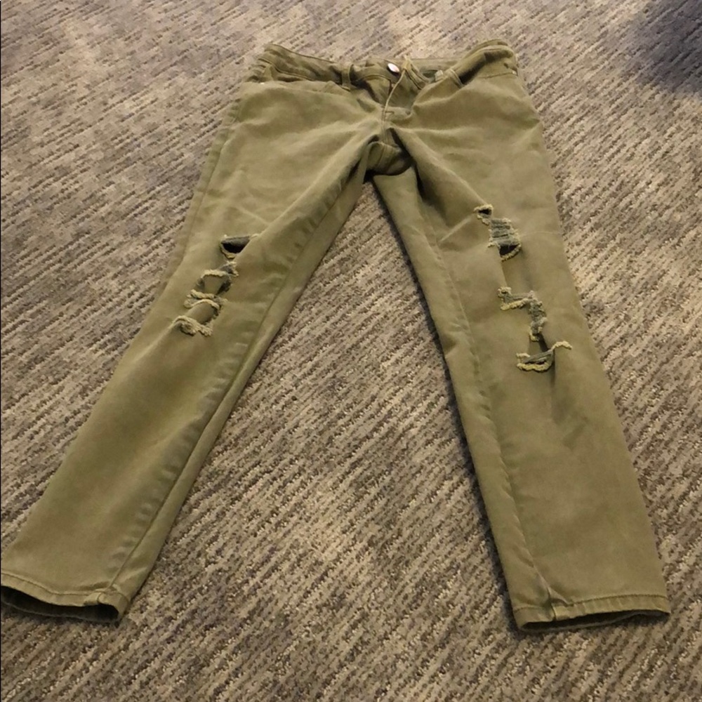 Olive colored Ana jegging size 4